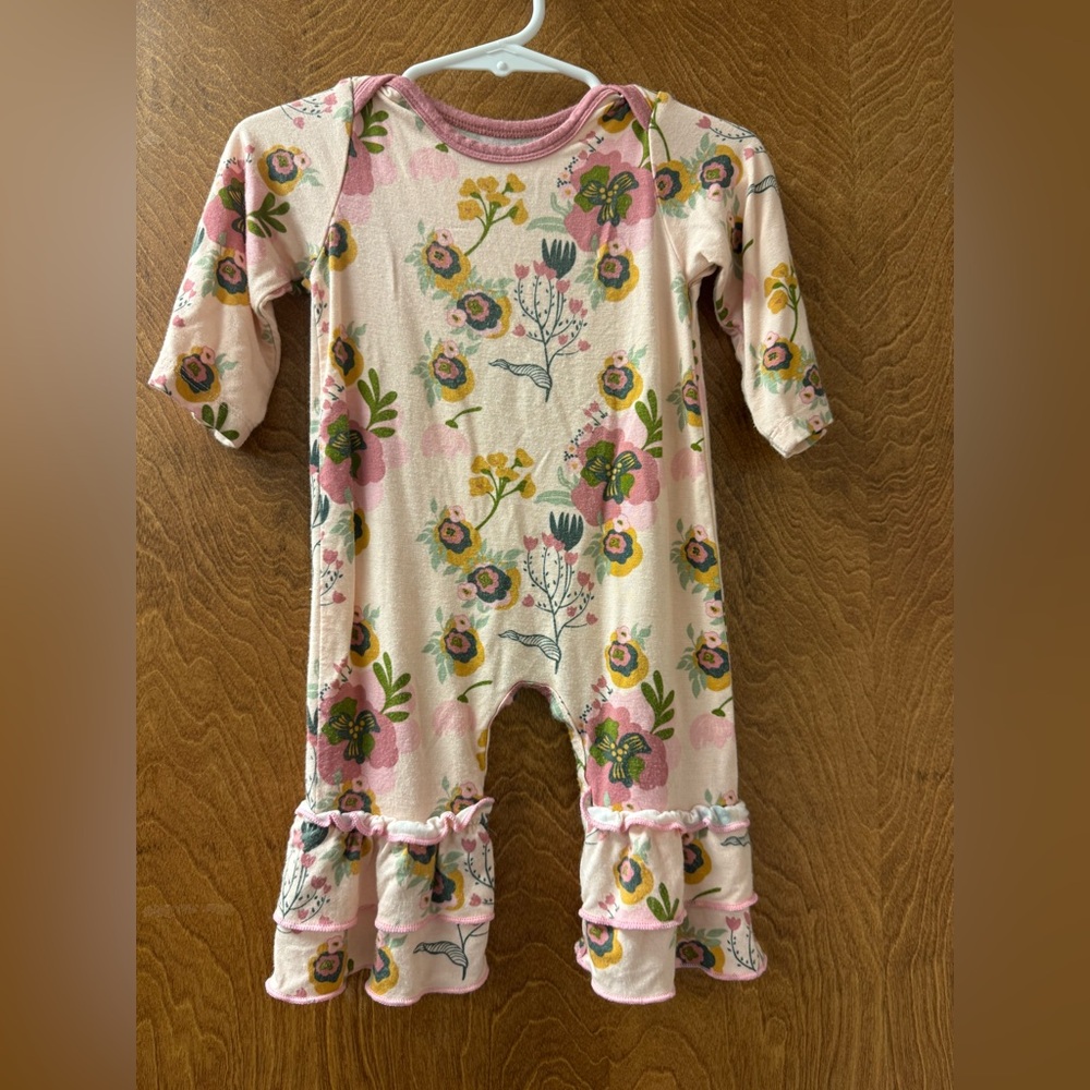 Baby Grey by Everly Grey Flower Ruffle Romper